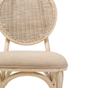 Cebu White Wash Elm Wood Dining Chair