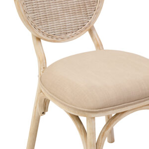Cebu White Wash Elm Wood Dining Chair