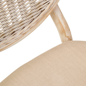 Cebu White Wash Elm Wood Dining Chair