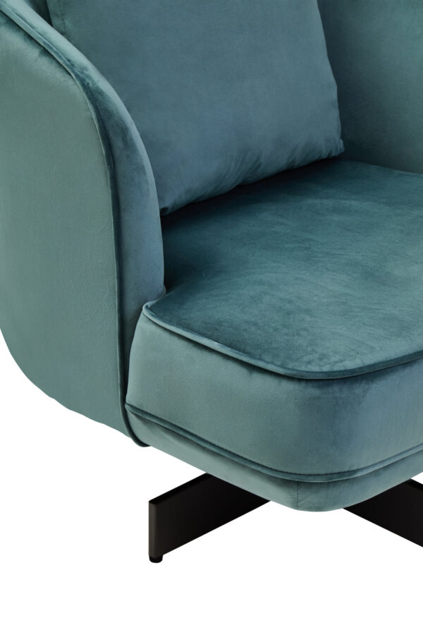 Hale Azure Velvet Swivel Chair