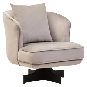 Hale Grey Velvet Swivel Chair