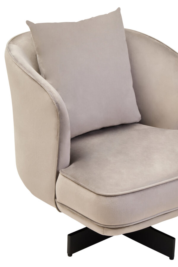Hale Grey Velvet Swivel Chair