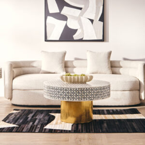 Oratino Ivory Linen 3 Seater Curved Sofa