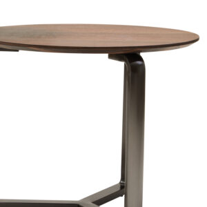 Imperia 2 Tier Round Veneer and Ceramic Coffee Table