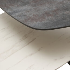 Imperia 2 Tier Small Asymmetrical Ceramic Coffee Table
