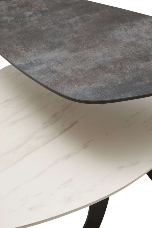 Imperia 2 Tier Small Asymmetrical Ceramic Coffee Table