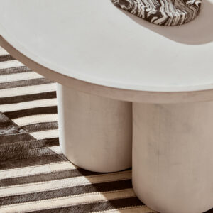 Bosie Safira Small Black And White Hair on Leather Rug