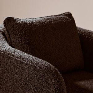Ozzero Black Boucle Curved Armchair