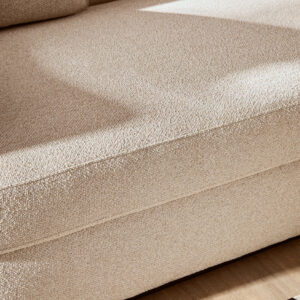 Oratino Ivory Linen 3 Seater Curved Sofa