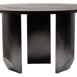 Imperia Round Veneer Dining Table with Ceramic Lazy Susan