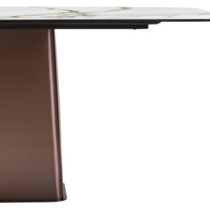Imperia White Ceramic Marble Effect Rectangular Dining Table