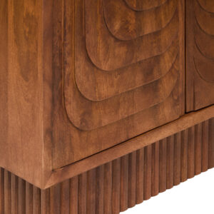 Sangar Two Door Mango Wood Carved Cabinet