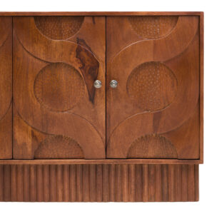 Siva Four Door Mango Wood Hammered Sideboard