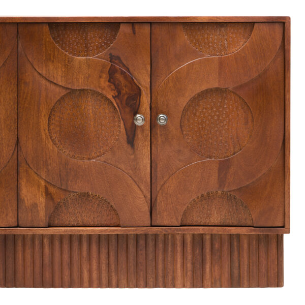 Siva Four Door Mango Wood Hammered Sideboard