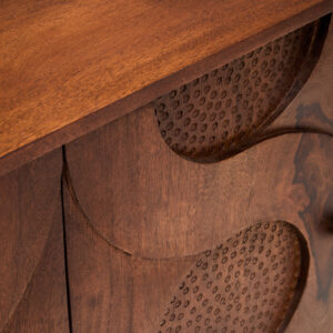 Siva Four Door Mango Wood Hammered Sideboard