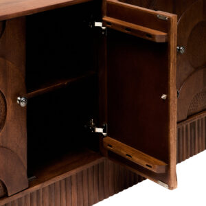 Siva Four Door Mango Wood Hammered Sideboard