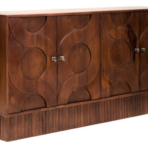 Siva Four Door Mango Wood Hammered Sideboard