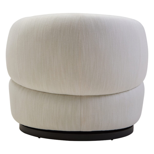 Bordo Textured Cream Curved Swivel Chair