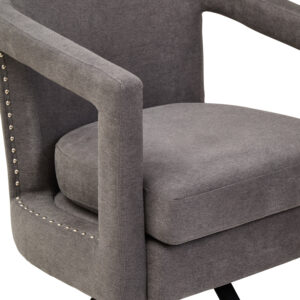 Hestia Ash Velvet Swivel Chair
