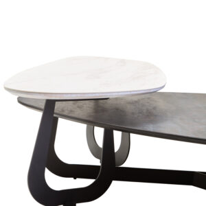 Imperia 2 Tier Large Asymmetrical Ceramic Coffee Table
