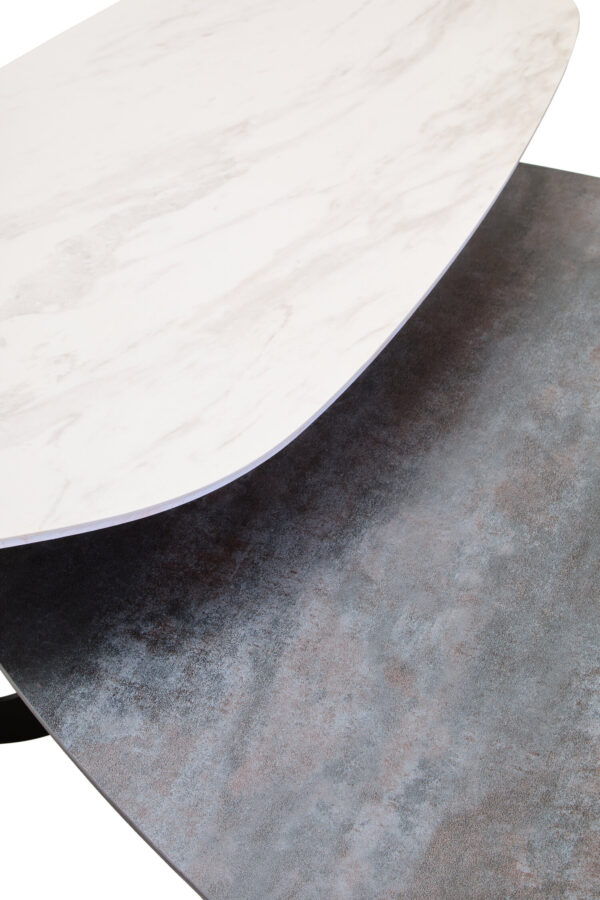 Imperia 2 Tier Large Asymmetrical Ceramic Coffee Table