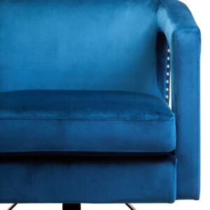 Hestia Blue Velvet Swivel Chair