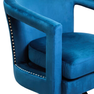 Hestia Blue Velvet Swivel Chair