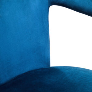 Hestia Blue Velvet Swivel Chair