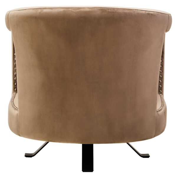 Hestia Mink Velvet Swivel Chair