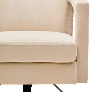 Hestia Beige Velvet Swivel Chair