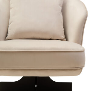 Hale Cream Velvet Swivel Chair