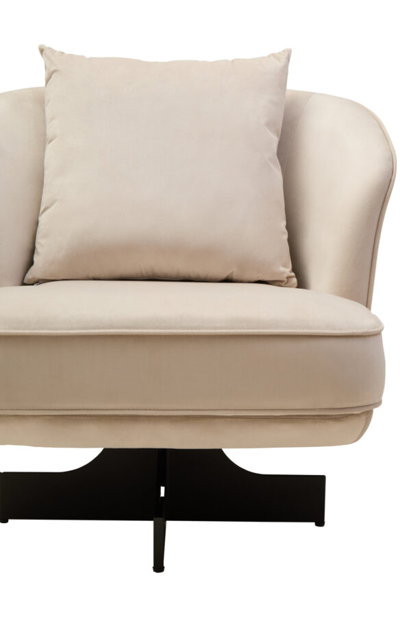 Hale Cream Velvet Swivel Chair