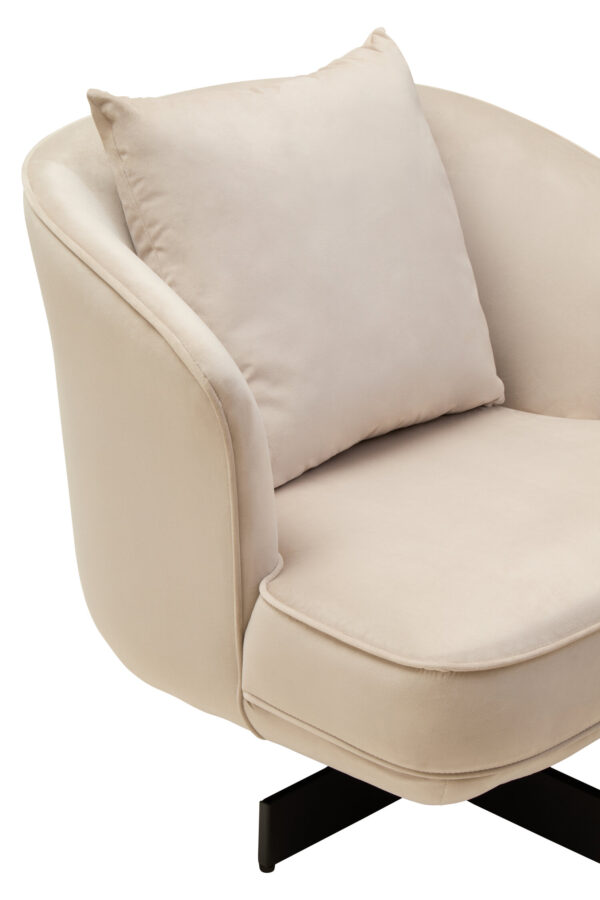 Hale Cream Velvet Swivel Chair