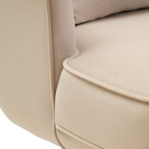 Hale Cream Velvet Swivel Chair