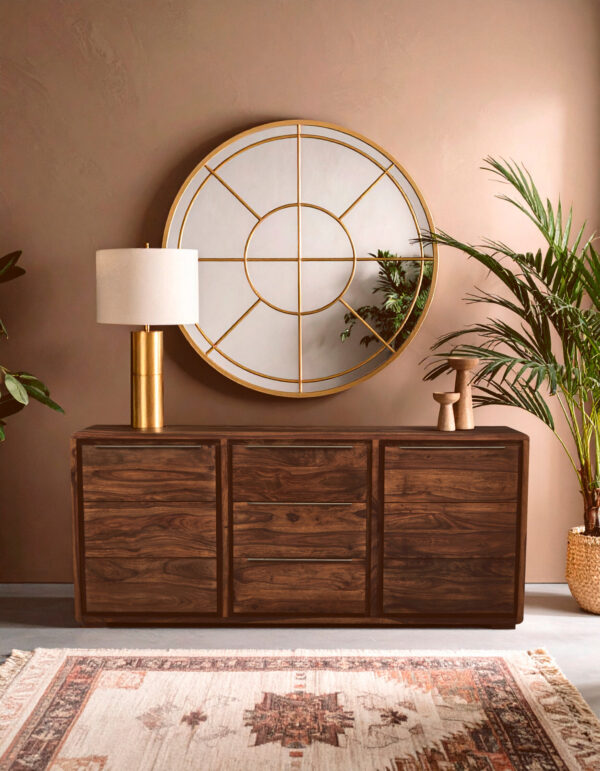Surati Two Door Three Drawer Sheesham And Acacia Sideboard