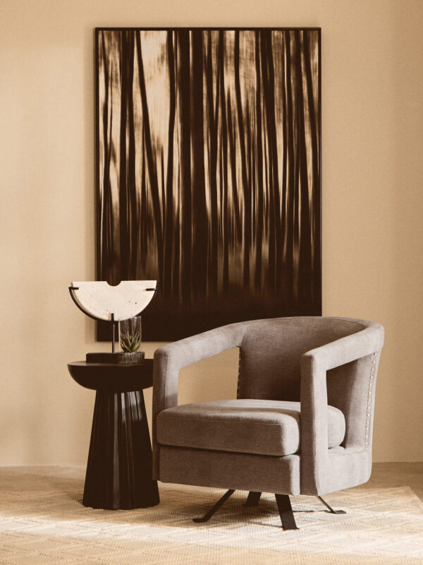 Hestia Ash Velvet Swivel Chair