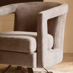 Hestia Ash Velvet Swivel Chair