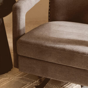 Hestia Ash Velvet Swivel Chair