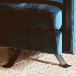 Hestia Blue Velvet Swivel Chair