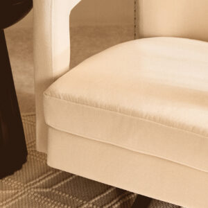 Hestia Beige Velvet Swivel Chair