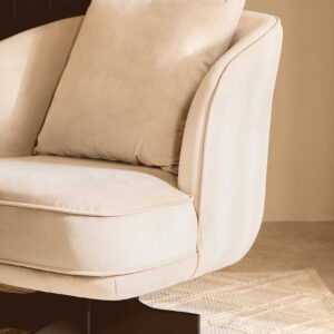 Hale Cream Velvet Swivel Chair