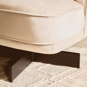 Hale Cream Velvet Swivel Chair