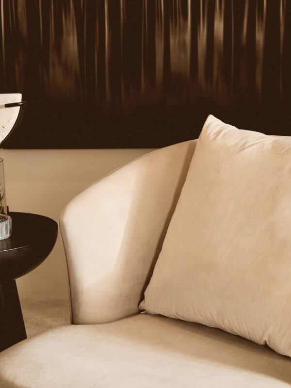 Hale Cream Velvet Swivel Chair
