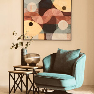 Hale Azure Velvet Swivel Chair