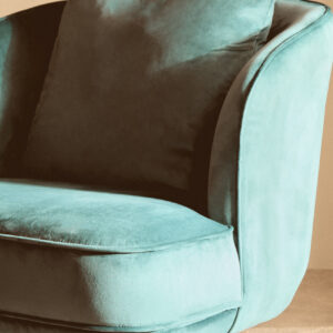 Hale Azure Velvet Swivel Chair