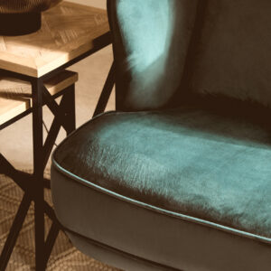 Hale Azure Velvet Swivel Chair
