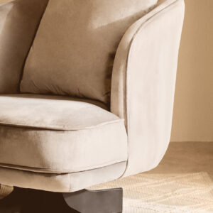 Hale Grey Velvet Swivel Chair