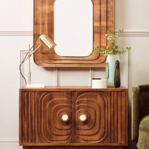 Sangar Two Door Mango Wood Carved Sideboard