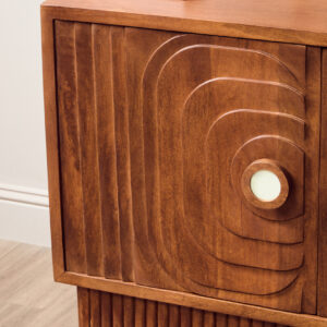 Sangar Two Door Mango Wood Carved Sideboard