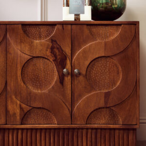 Siva Four Door Mango Wood Hammered Sideboard